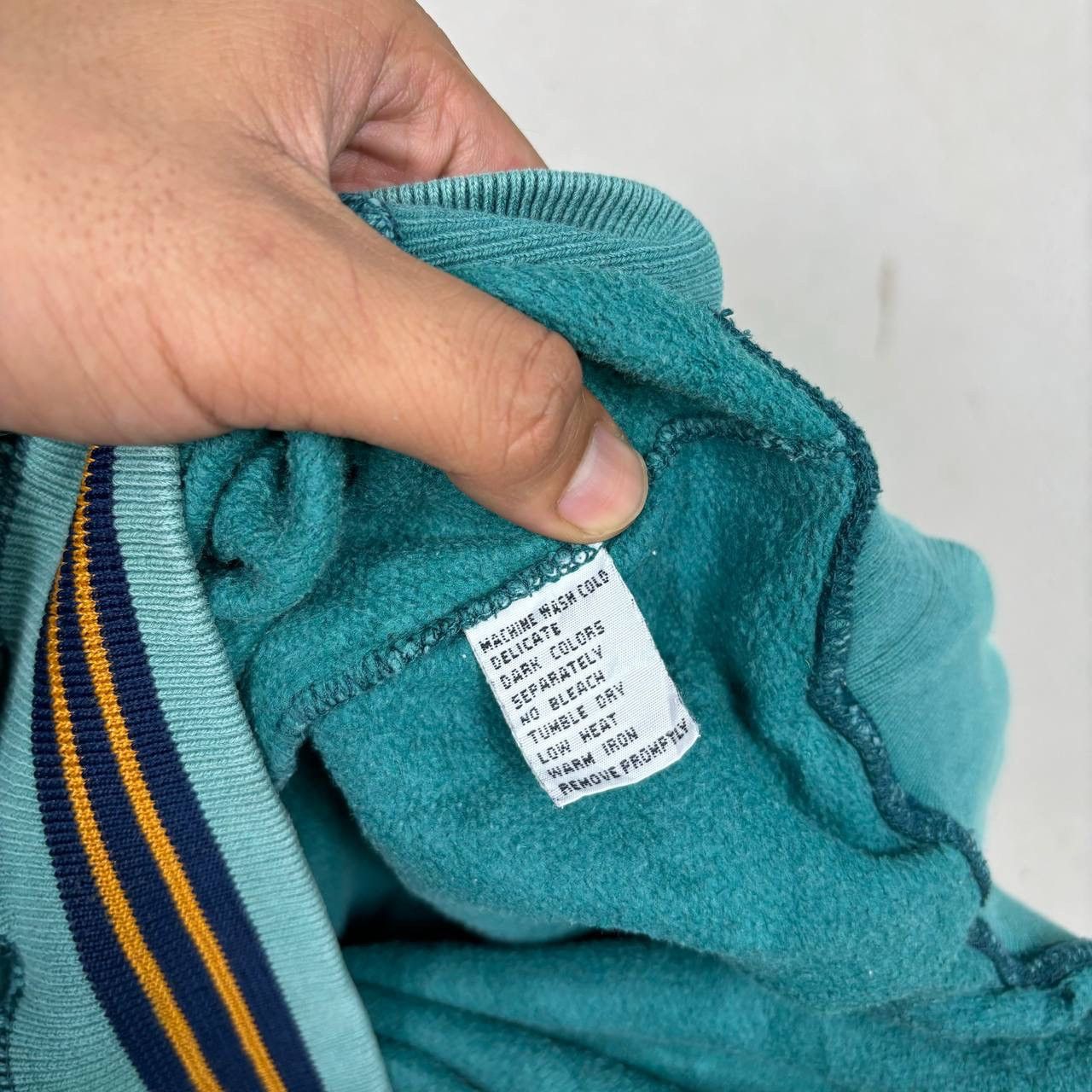 Chaps Ralph Lauren × Vintage Vintage 90s Chaps Ralph Lauren Sun Faded Green Sweatshirt Size US M / EU 48-50 / 2 - 9 Thumbnail