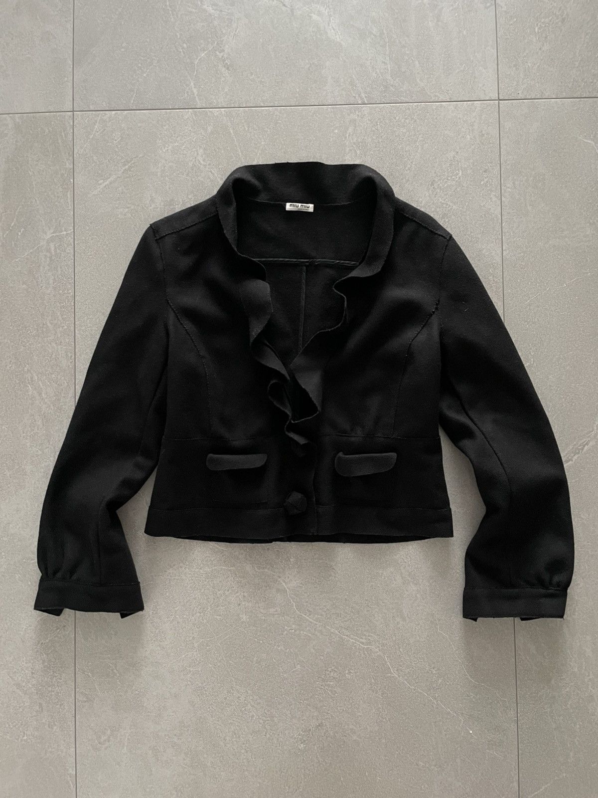 Miu Miu Miu Miu Black Wool Blazer Size M / US 6-8 / IT 42-44 - 1 Thumbnail