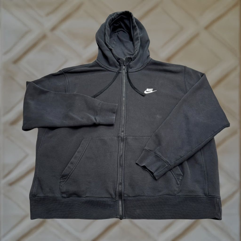 Nike Nike Full Zip Hoodie Sweatshirt Mens XL Black Pockets Fleece Casual Streetwear Size US XL / EU 56 / 4 - 1 Thumbnail