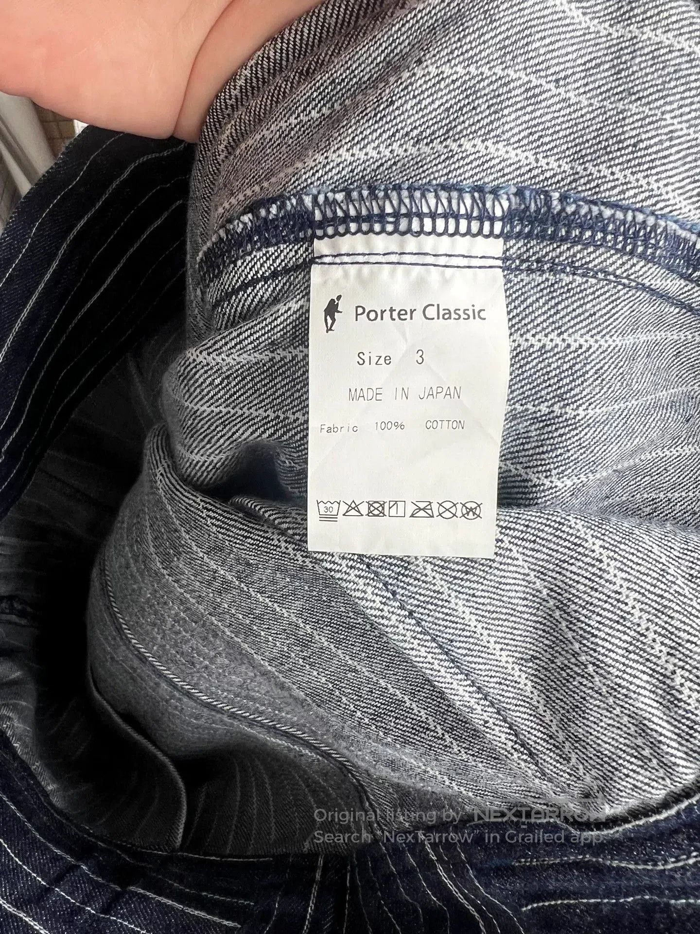 Porter Classic Wide Denim Pants.