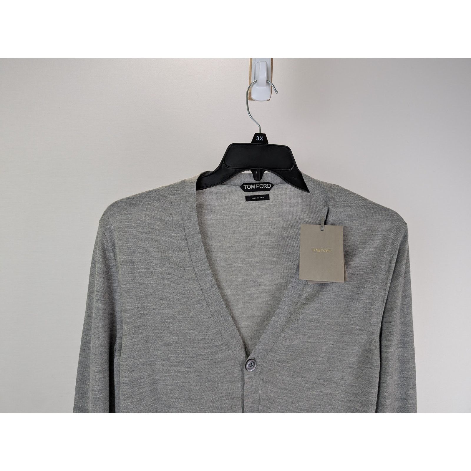 Tom Ford o1rshd1 V-Neck Sweatshirt Sweater in Grey Size US M / EU 48-50 / 2 - 2 Thumbnail