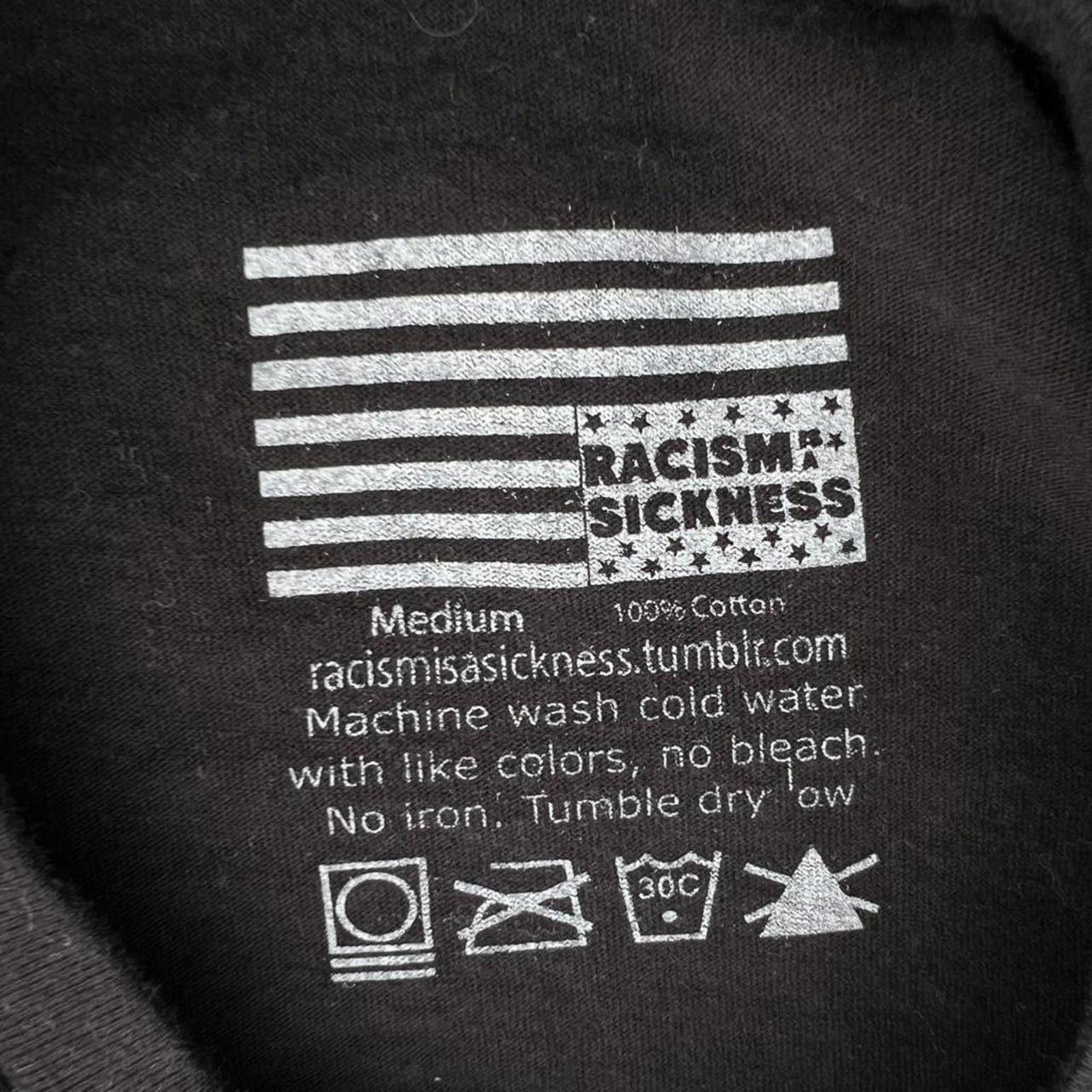 Other Black “Racism Is A Sickness” brand graphic tee Size US M / EU 48-50 / 2 - 3 Thumbnail