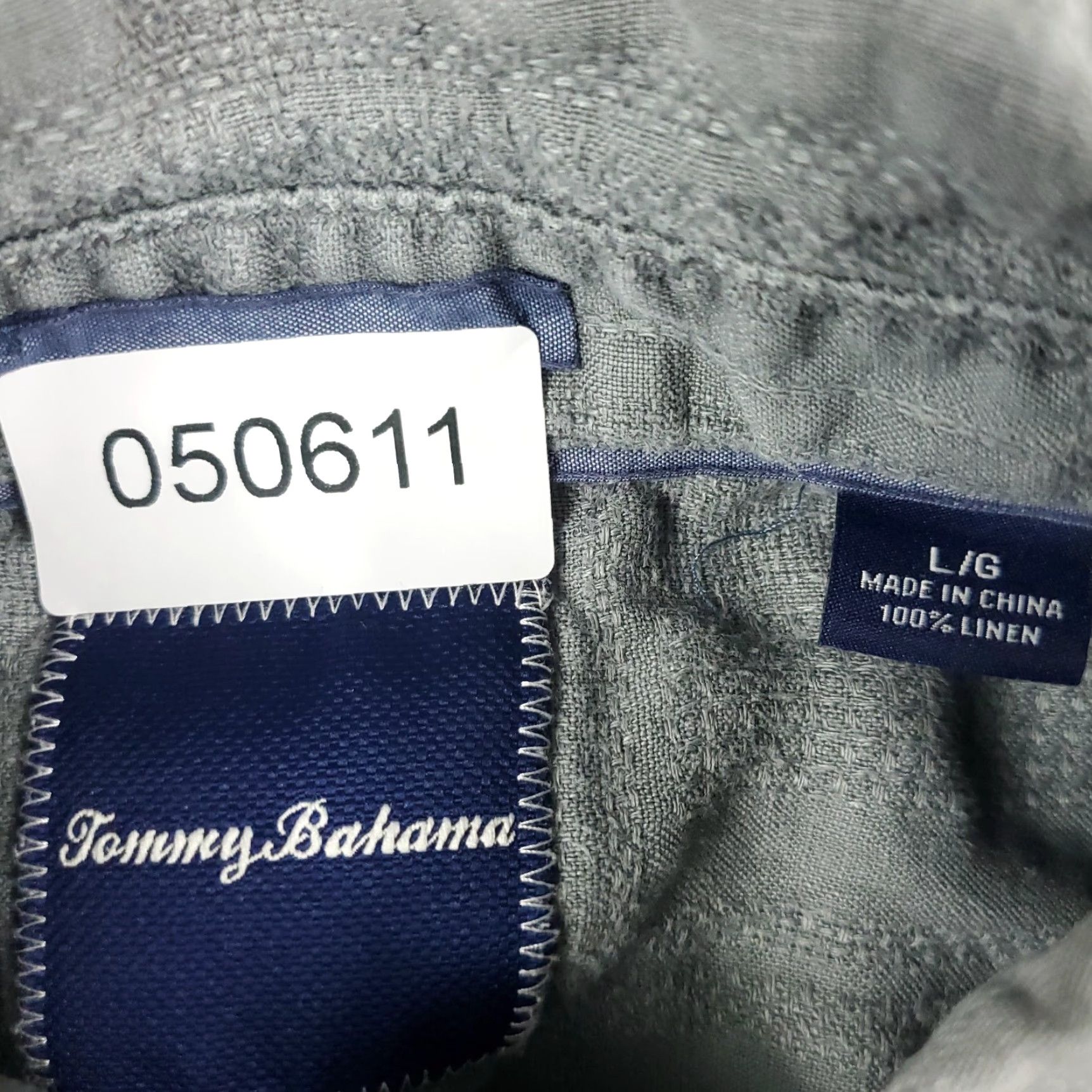 Tommy Bahama Tommy Bahama Shirt Mens Large Gray Linen Hawaiian Button Up Short Sleeve Adult L Gray Hawaiian Shirt Size US L / EU 52-54 / 3 - 6 Thumbnail
