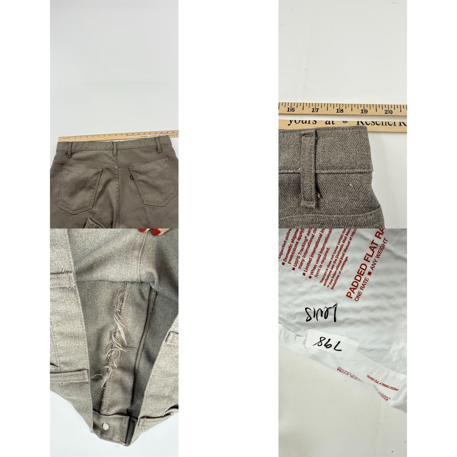 Levi's VINTAGE Levi's Pants Mens 40x30 Gray Twill Straight Leg Casual Made in USA 80s Size US 40 / EU 56 - 8 Thumbnail