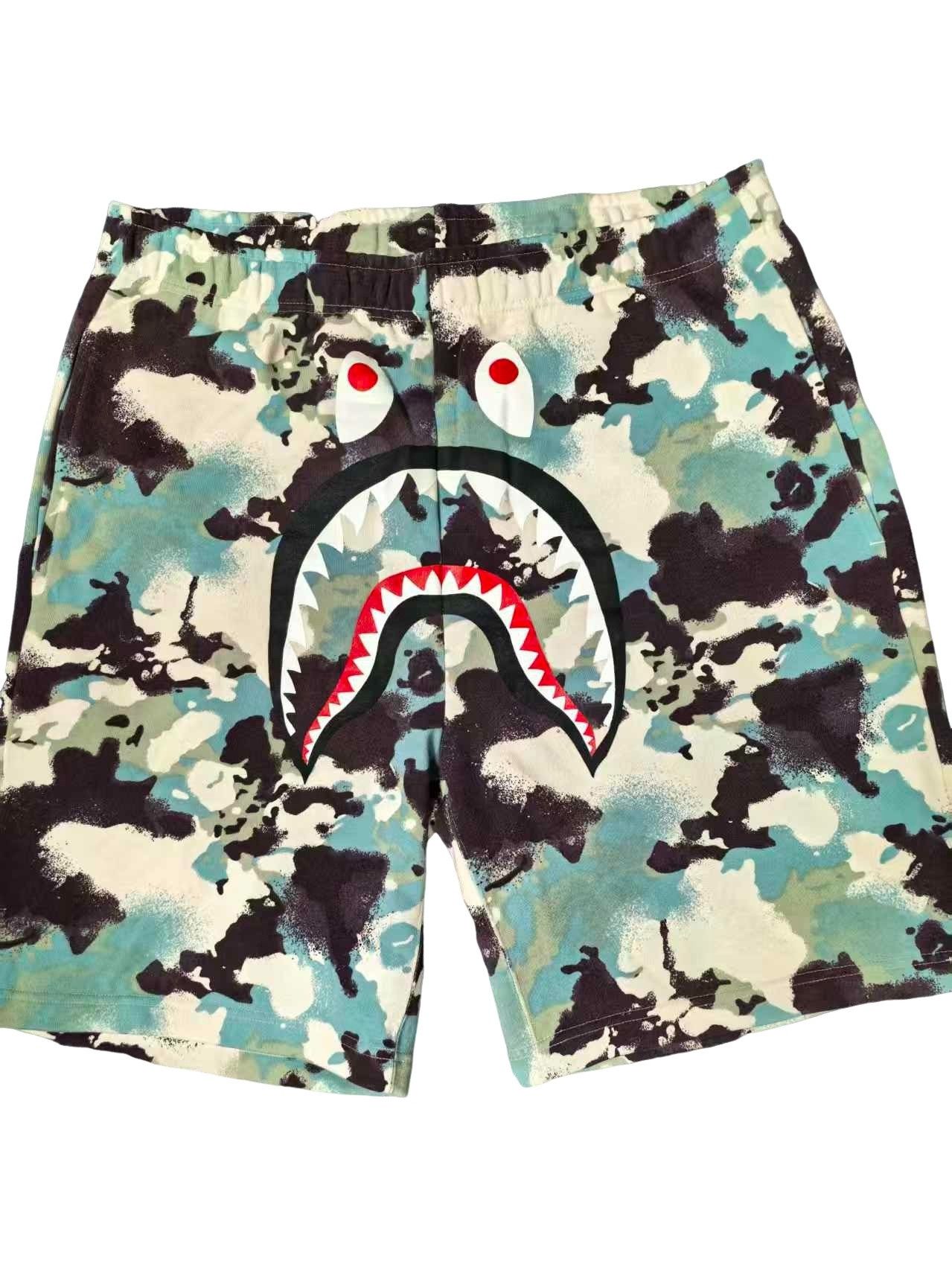 Bape BAPE Camo Shark Print Shorts Size XXL Size US 38 / EU 54 - 1 Thumbnail