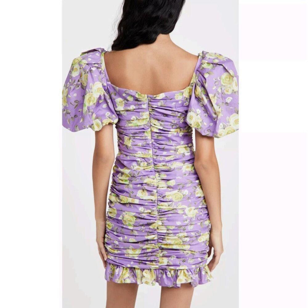 Designer Giuseppe Di Morabito Floral Print Puff Sleeve Mini Dress Size S / US 4 / IT 40 - 7 Thumbnail