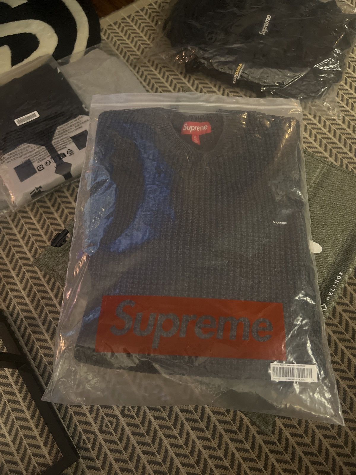 Supreme Supreme Washed Small Box Waffle Sweater • XL Size US XL / EU 56 / 4 - 3 Thumbnail