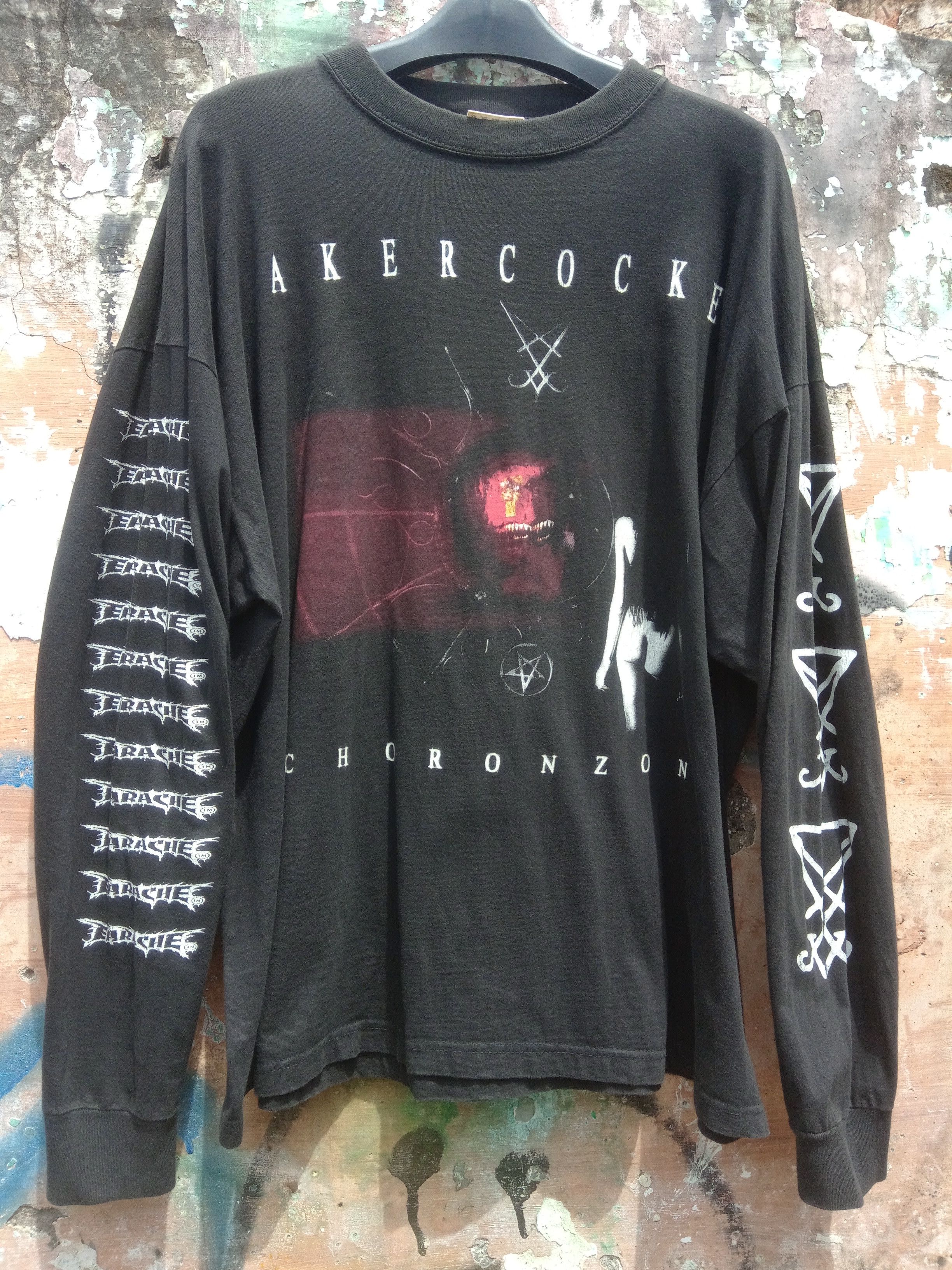 Band Tees × Vintage Vintage '00s Akercocke Choronzon LS shirt rare Size US XL / EU 56 / 4 - 1 Thumbnail