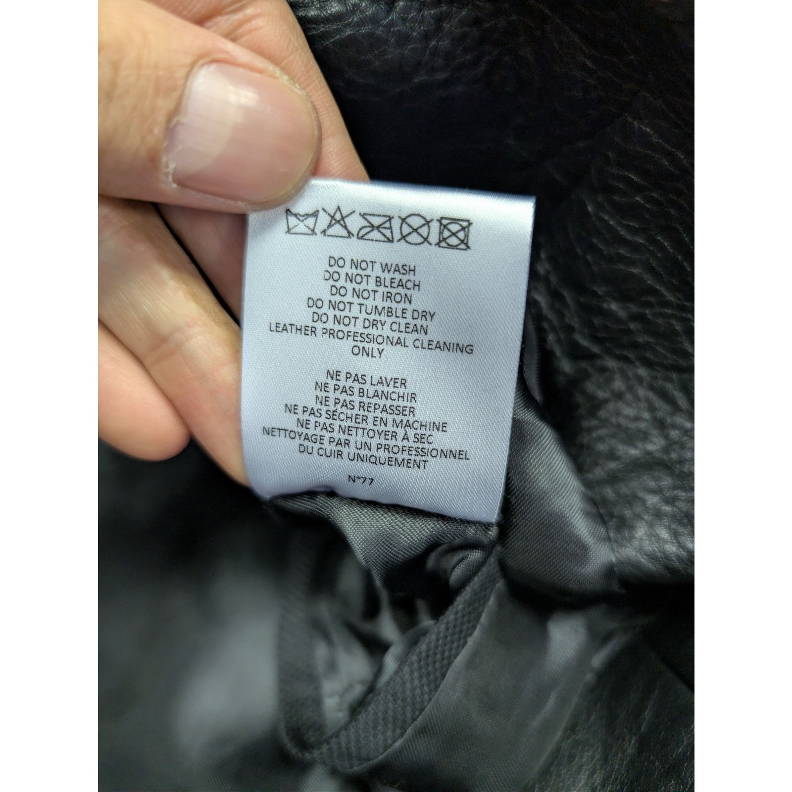 Officine Generale o1rshd1 Dafoe Bomber Grained Leather Jacket in Black Size US M / EU 48-50 / 2 - 20 Thumbnail