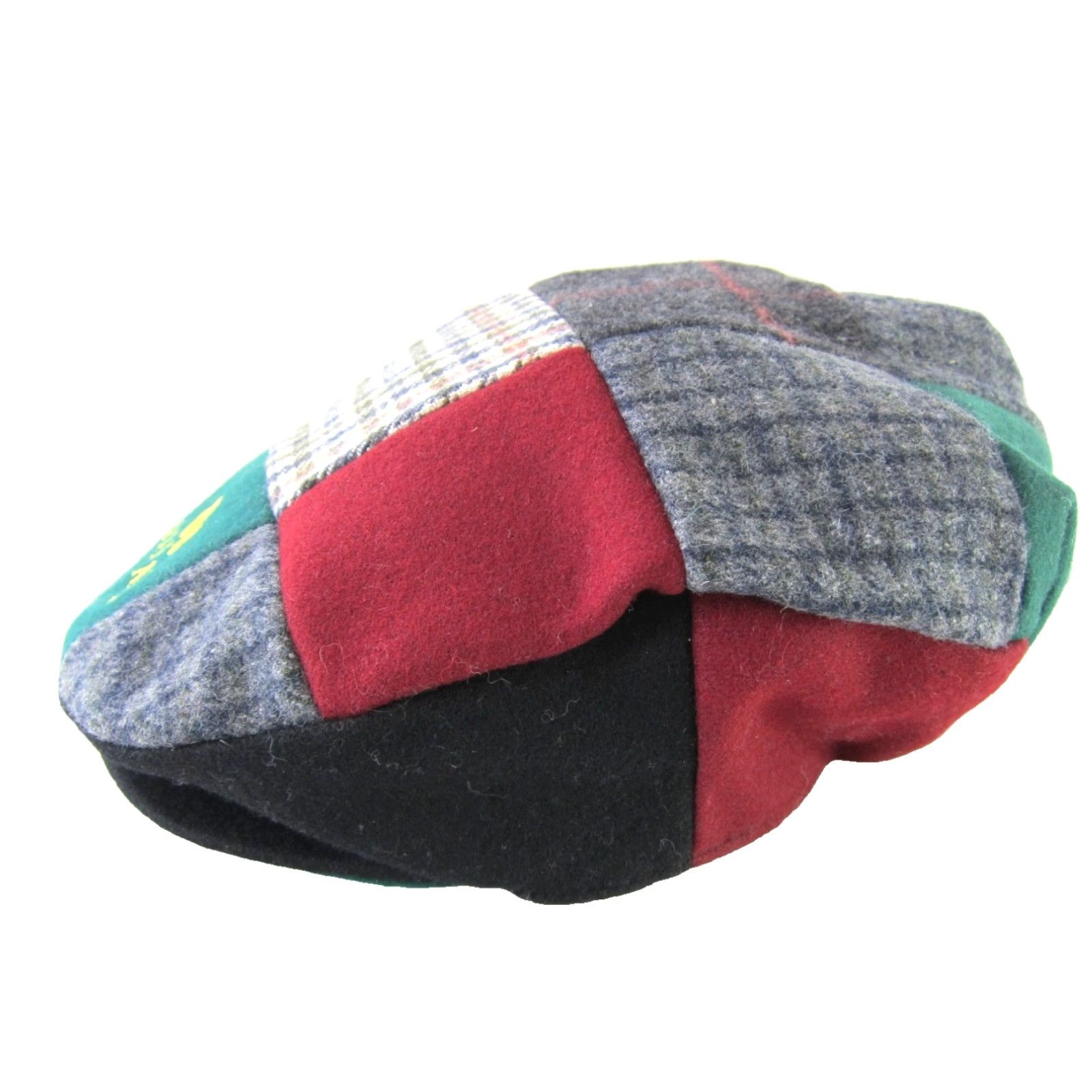 Vintage VINTAGE IRELAND Wool Green Red Grey Plaid Patch Cabby Newsboy Hat Cap OS Mens Cap Wool Plaid Newsboy Cap OS Size ONE SIZE - 6 Thumbnail