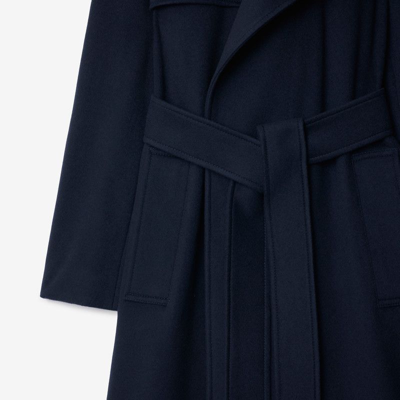 Burberry o1w1db10326 Cashmere Wrap Coat in Navy Size L / US 10 / IT 46 - 6 Thumbnail