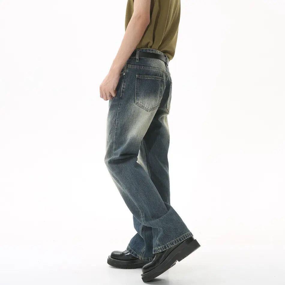 Japanese Brand Retro loose straight leg spliced jeans Size US 32 / EU 48 - 3 Thumbnail