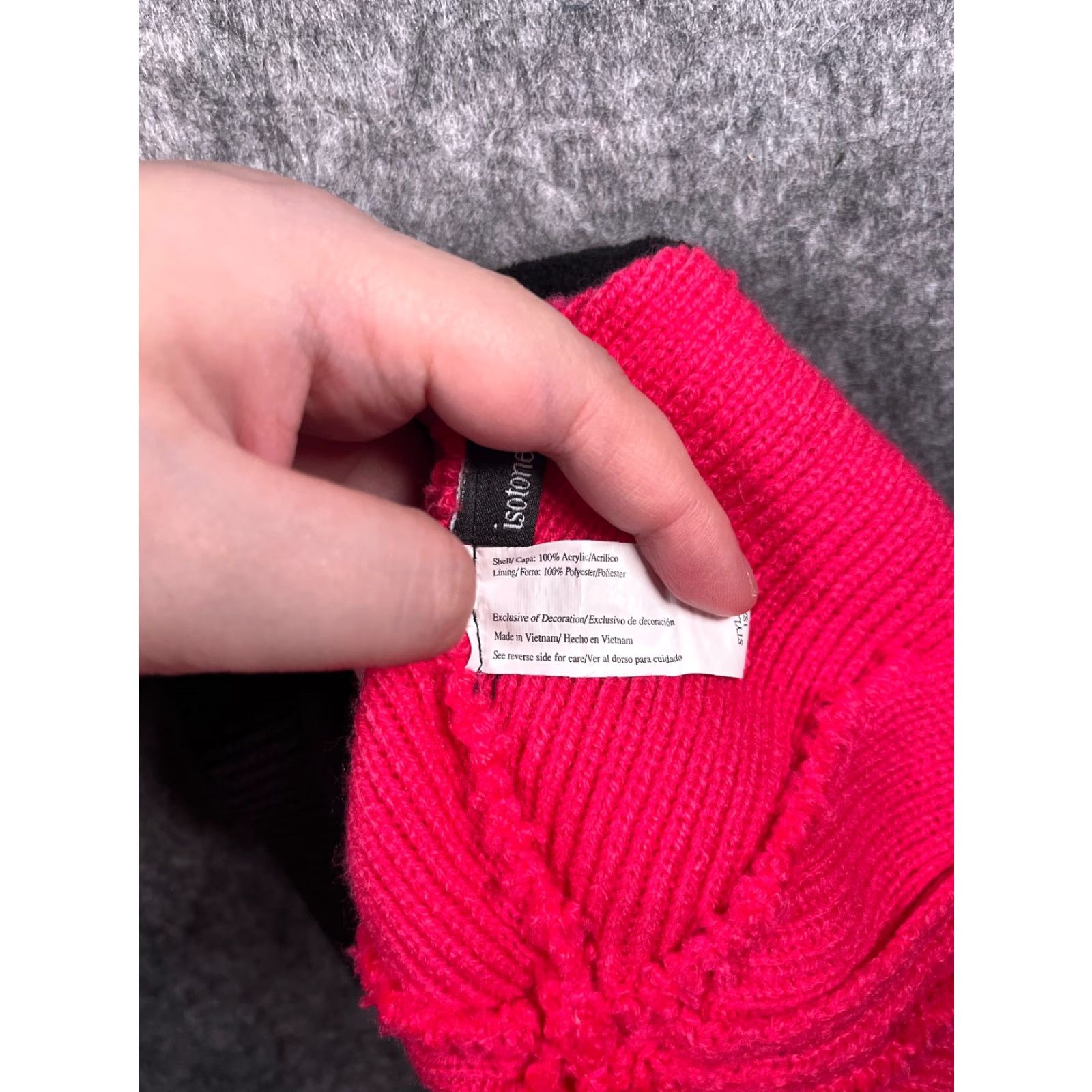 Pinko isotoner Beanie Toque Womens One Size Pink Knit Acrylic Polyester Lined Hat/Cap Winter Ski Womens OS Pink Beanie Size ONE SIZE - 8 Thumbnail