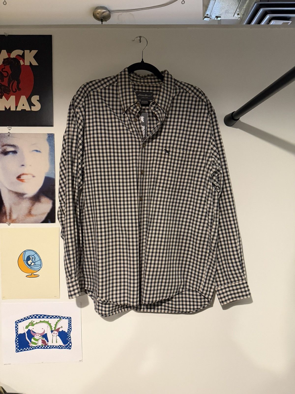 Eddie Bauer Eddie Bauer black and white checkered button up Size US L / EU 52-54 / 3 - 1 Thumbnail