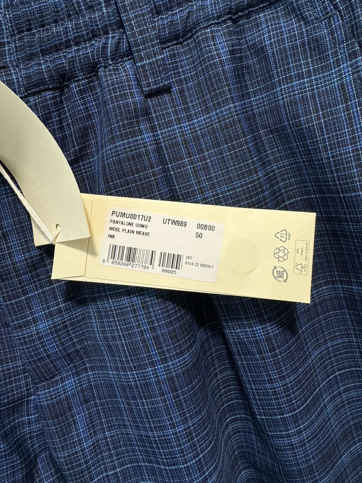 Marni WOOL PLAIN WEAVE TROUSERS - INK Size US 34 / EU 50 - 3 Thumbnail