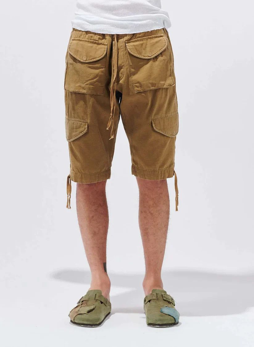 Greg Lauren $940 NWT Greg Lauren Tan Baker Cargo Shorts US-L (Size3) Size US 34 / EU 50 - 1 Thumbnail