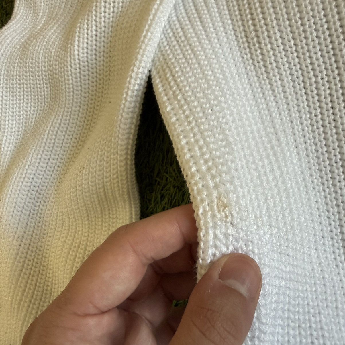 GCDS GCDS Sweater Cable Knit Jumper White Mens Sz L Made In Italy Size US L / EU 52-54 / 3 - 8 Thumbnail
