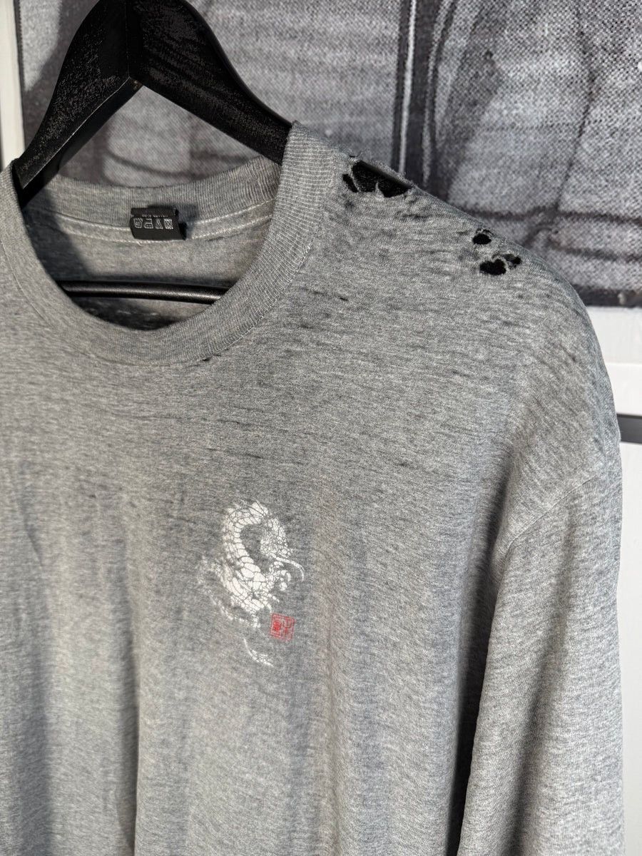 Vintage 🚭VINTAGE🚭THRASHED PAPER THIN 90s BOOTLEG STUSSY DRAGON TEE Size US XL / EU 56 / 4 - 4 Thumbnail