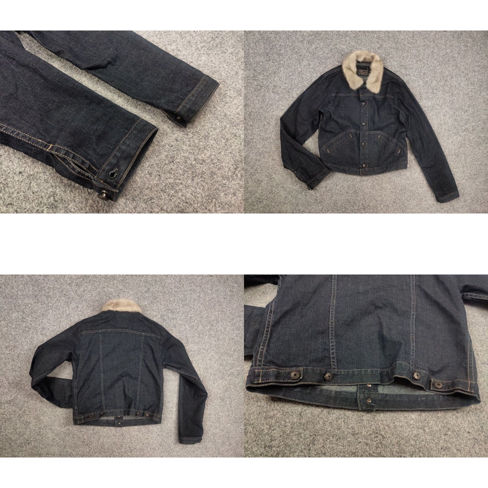 Vintage Marithe Francois Girbaud Denim Jacket Vintage Pocket fur collar Jacket Size M / US 6-8 / IT 42-44 - 8 Thumbnail