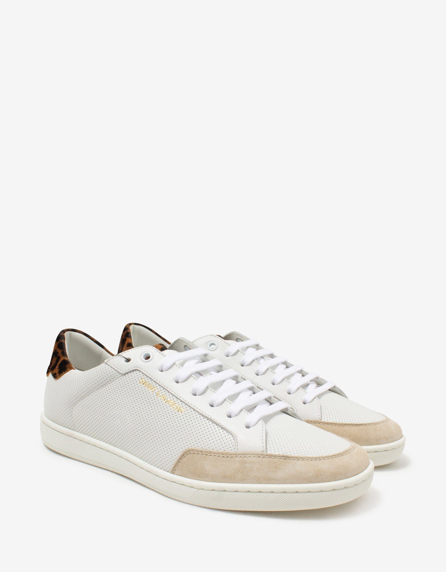 Saint Laurent Paris Saint Laurent Court Classic White Perforated LeatherTrainers Size US 9 / EU 42 - 1 Thumbnail