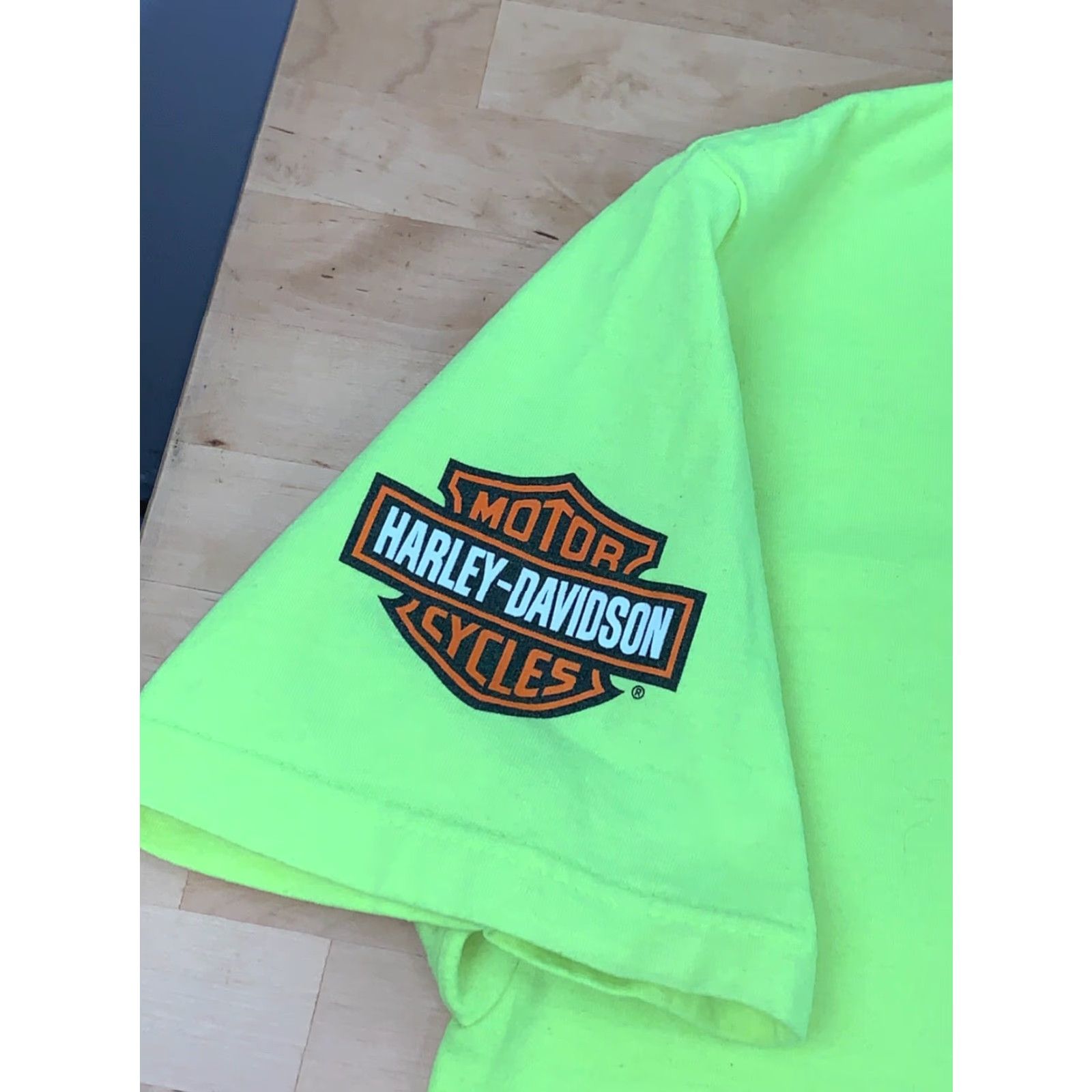 Harley Davidson VINTAGE Harley-Davidson Shirt Mens XL Eagle Kentucky Neon Yellow Casual Work 11218 Size US XL / EU 56 / 4 - 6 Thumbnail
