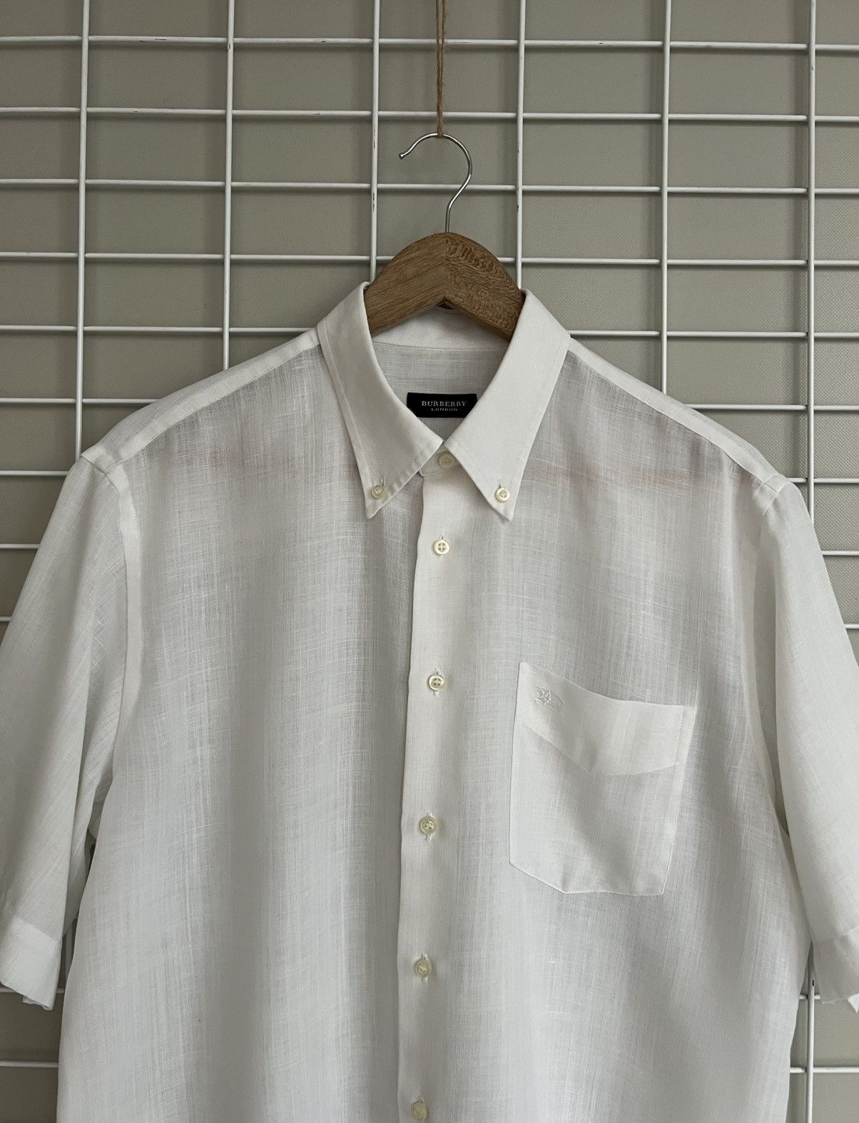 Burberry Burberry London Linen/Polyester Button Shirt Mens Size L Size US L / EU 52-54 / 3 - 2 Thumbnail