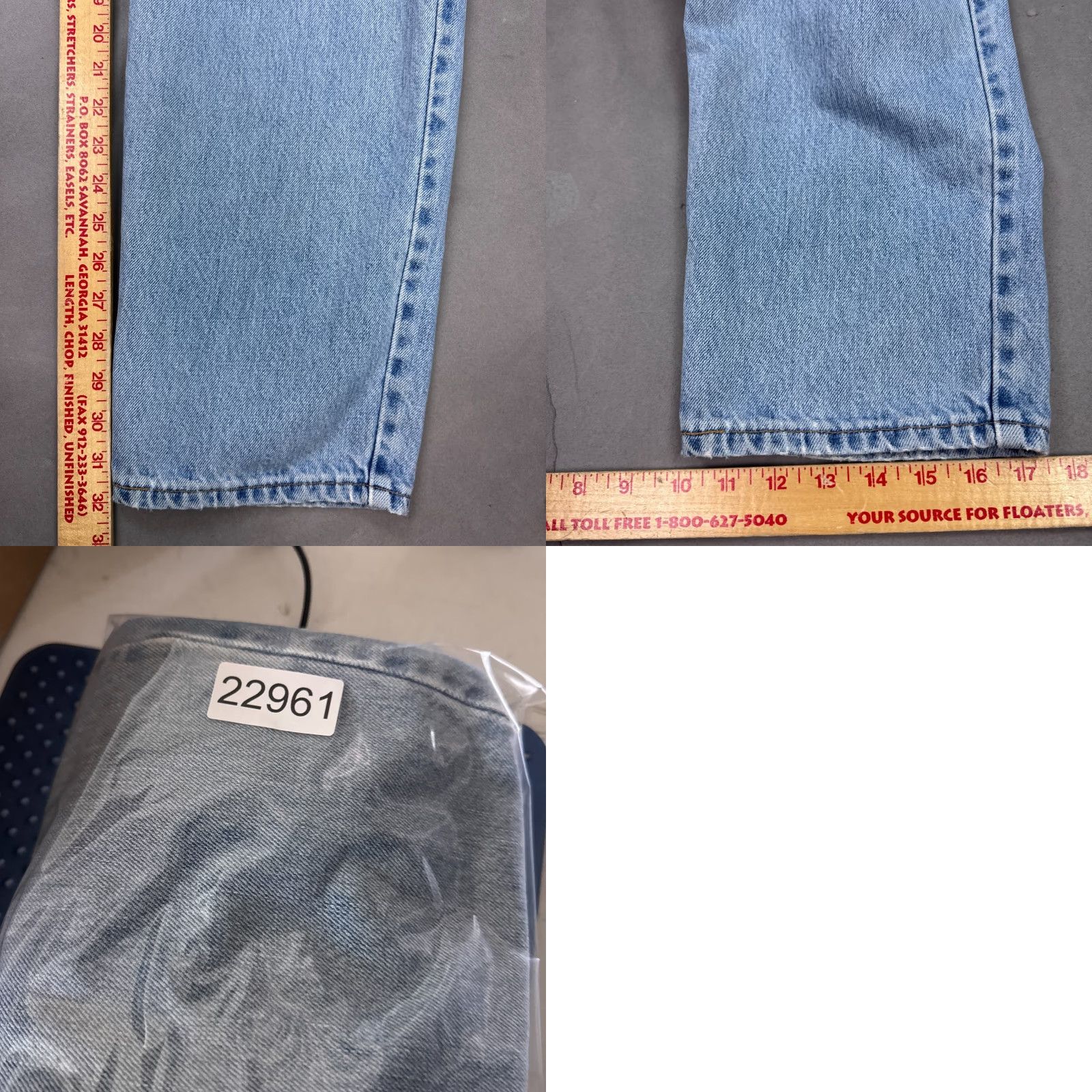 Levi's VINTAGE Levi's Jeans Mens 36x32 Blue Distressed 550 Relaxed Straight 5-Pocket Denim - White? Size US 36 / EU 52 - 10 Thumbnail