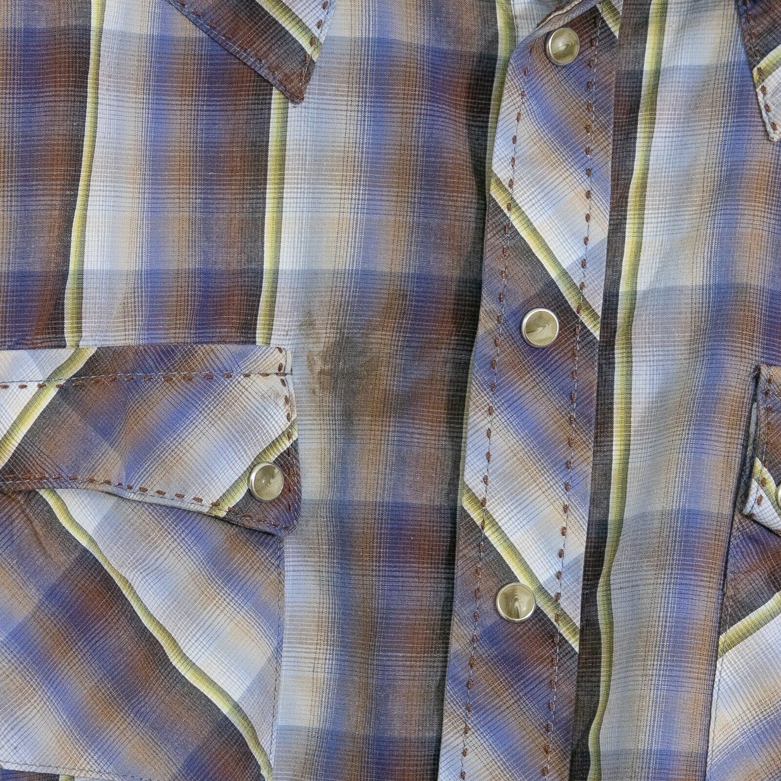Wrangler Wrangler Pearl Snap Button Shirt 2XL Long Sleeve Distressed Size US XXL / EU 58 / 5 - 3 Thumbnail