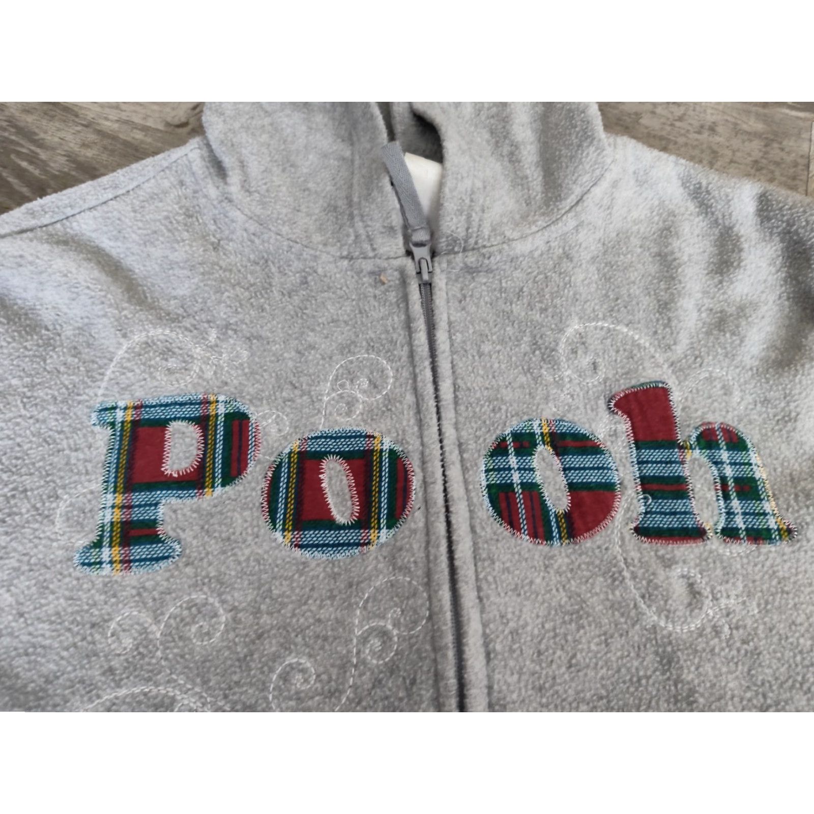Disney Disney Winnie The Pooh Sweater Womens XL Gray Fleece Full Zip Embroidered Y2K Size XL / US 12-14 / IT 48-50 - 6 Thumbnail