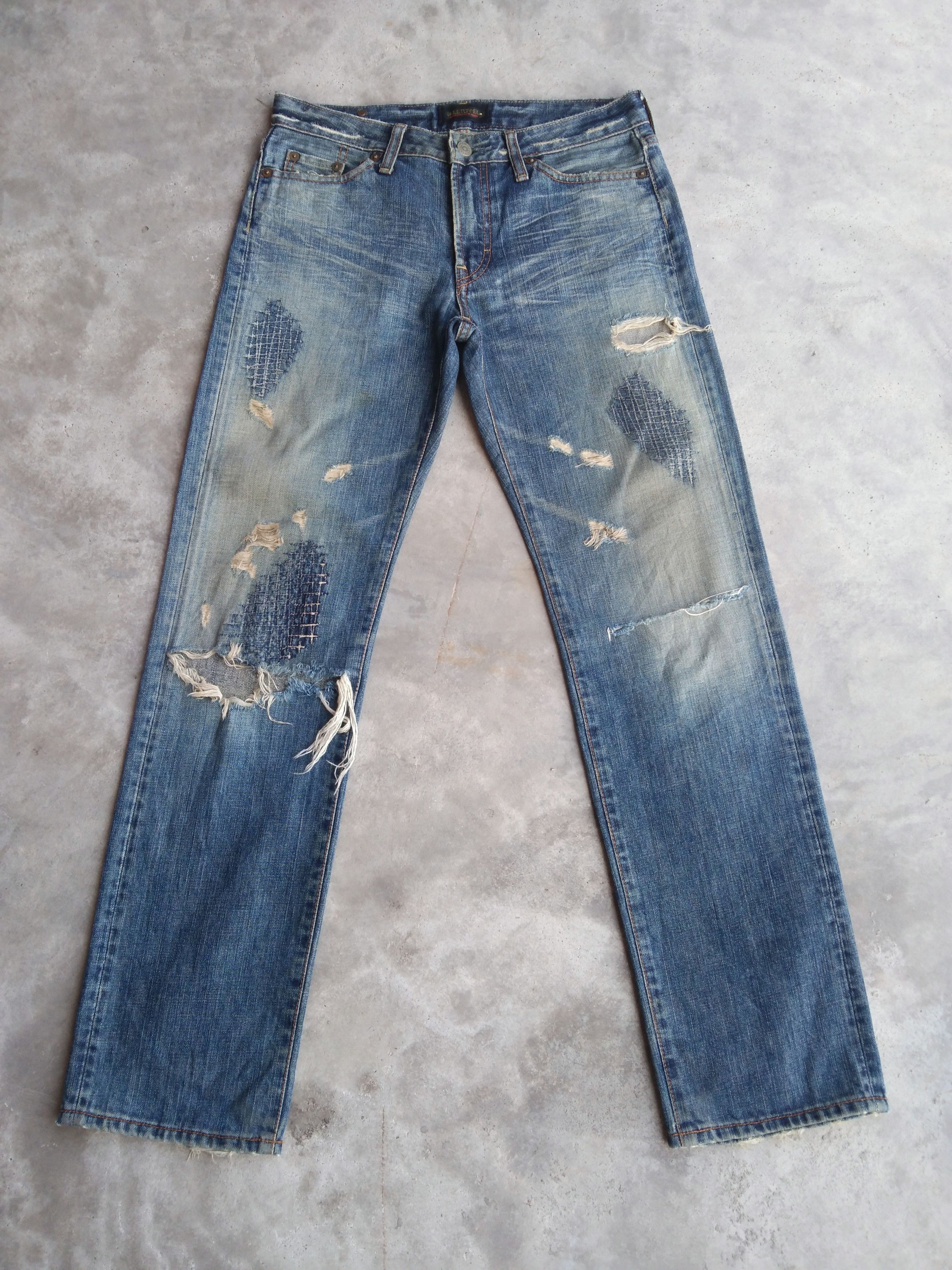 Japanese Brand Vintage Japanese Sweet Camel Distressed Jeans 30x30 Size US 30 / EU 46 - 1 Thumbnail