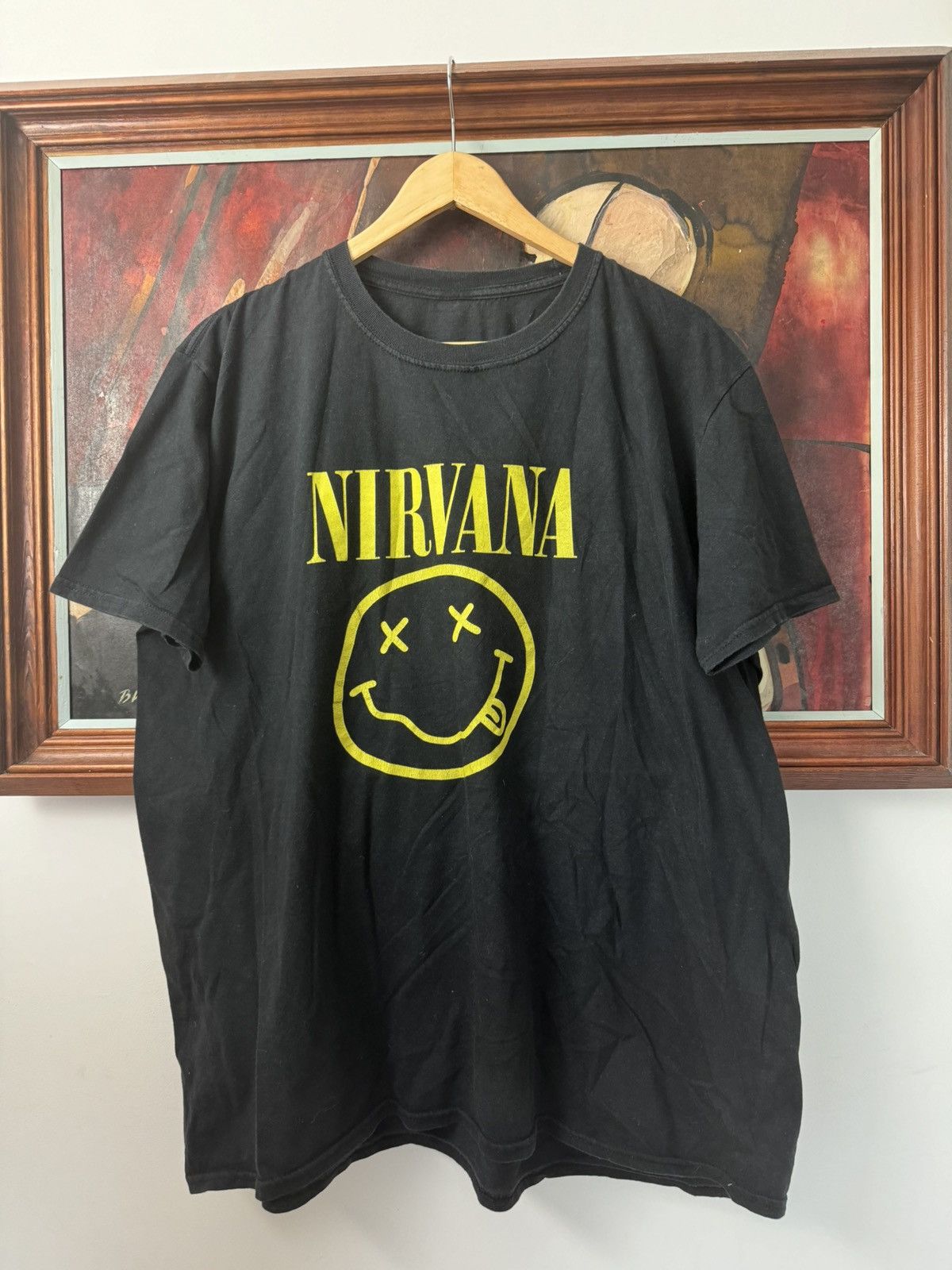 Band Tees Vintage Y2k Nirvana Smiley Logo Band Tee Grunge Rock Hype Size US XL / EU 56 / 4 - 1 Thumbnail
