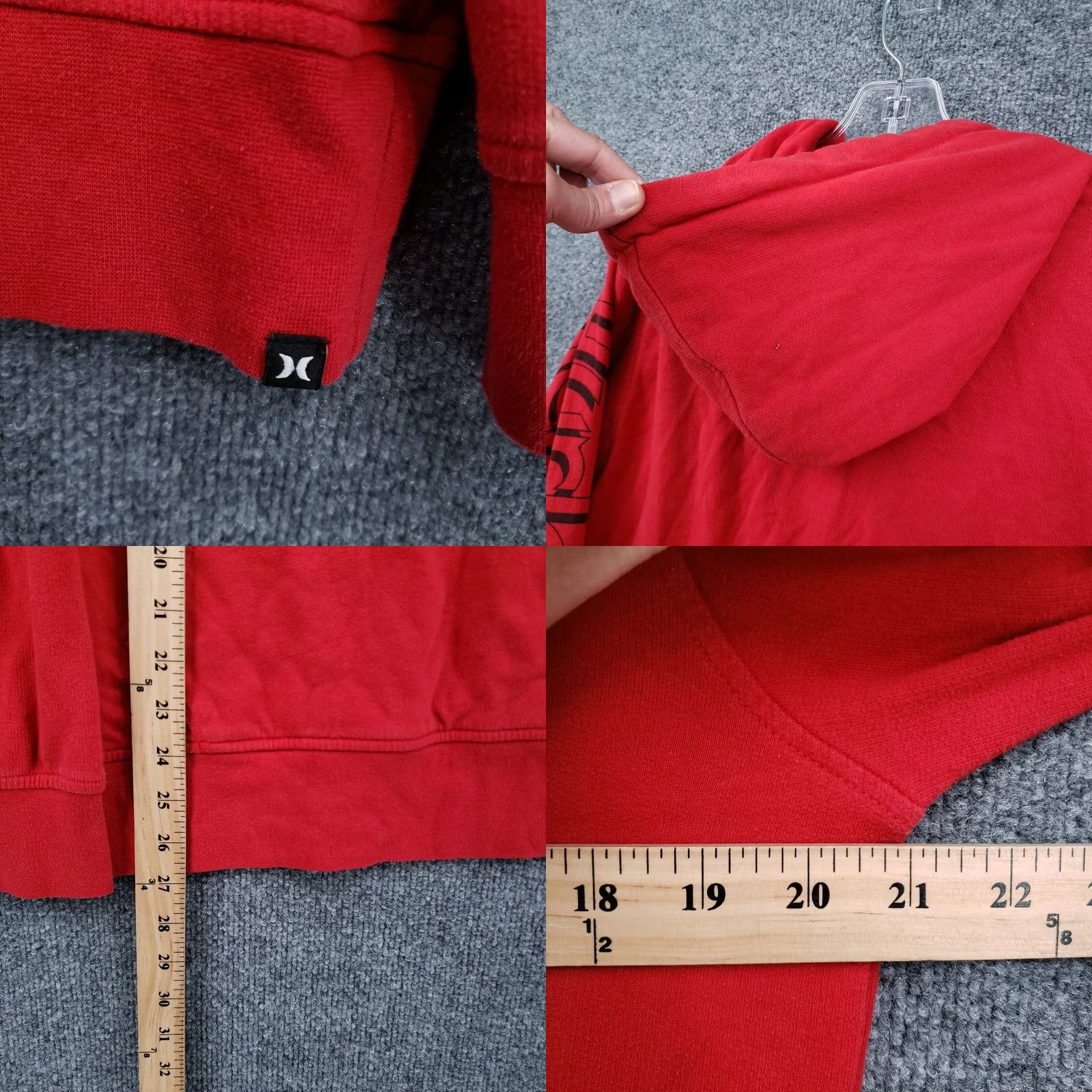 Hurley Hurley Hoodie Mens S Red Pullover Long Sleeves Hooded Surfing Size US S / EU 44-46 / 1 - 8 Thumbnail