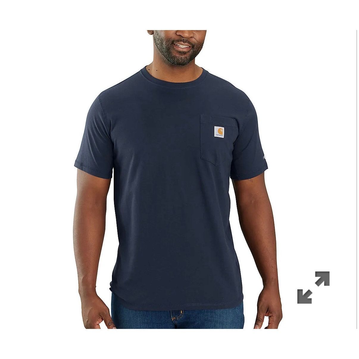 Carhartt Carhartt Men's Fastdry Force Relaxed Navy Pocket Tee,XL Size US XL / EU 56 / 4 - 1 Thumbnail