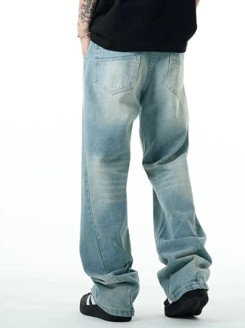 Japanese Brand × Jean Washed distressed casual straight jeans y2k Size US 32 / EU 48 - 4 Thumbnail