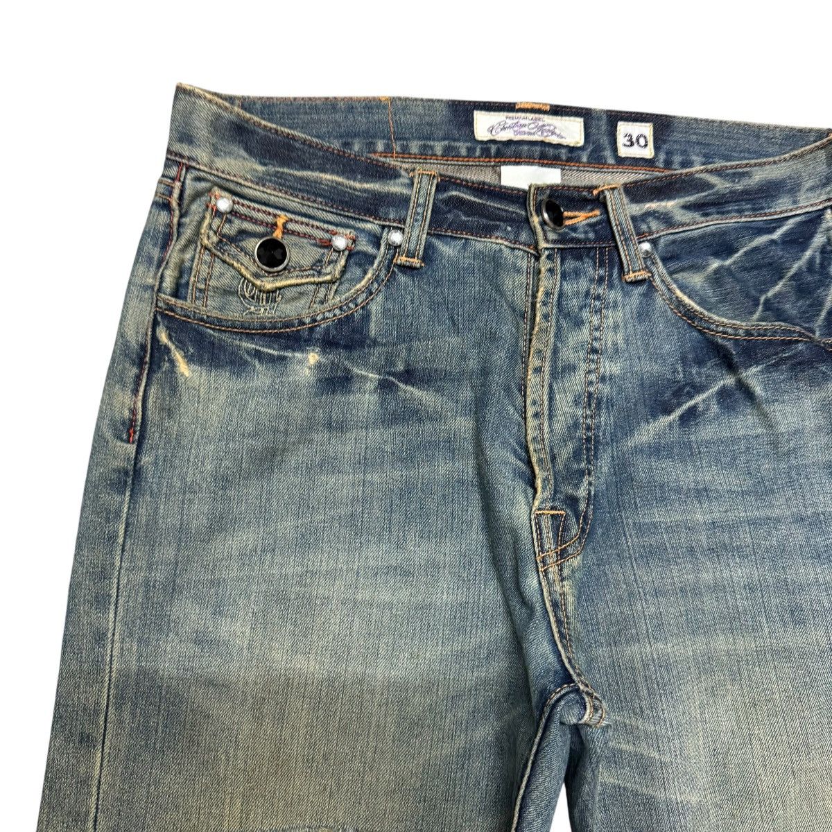 Christian Audigier Vintage Christian Audigier Denim Thrashed Jeans Size US 32 / EU 48 - 4 Thumbnail