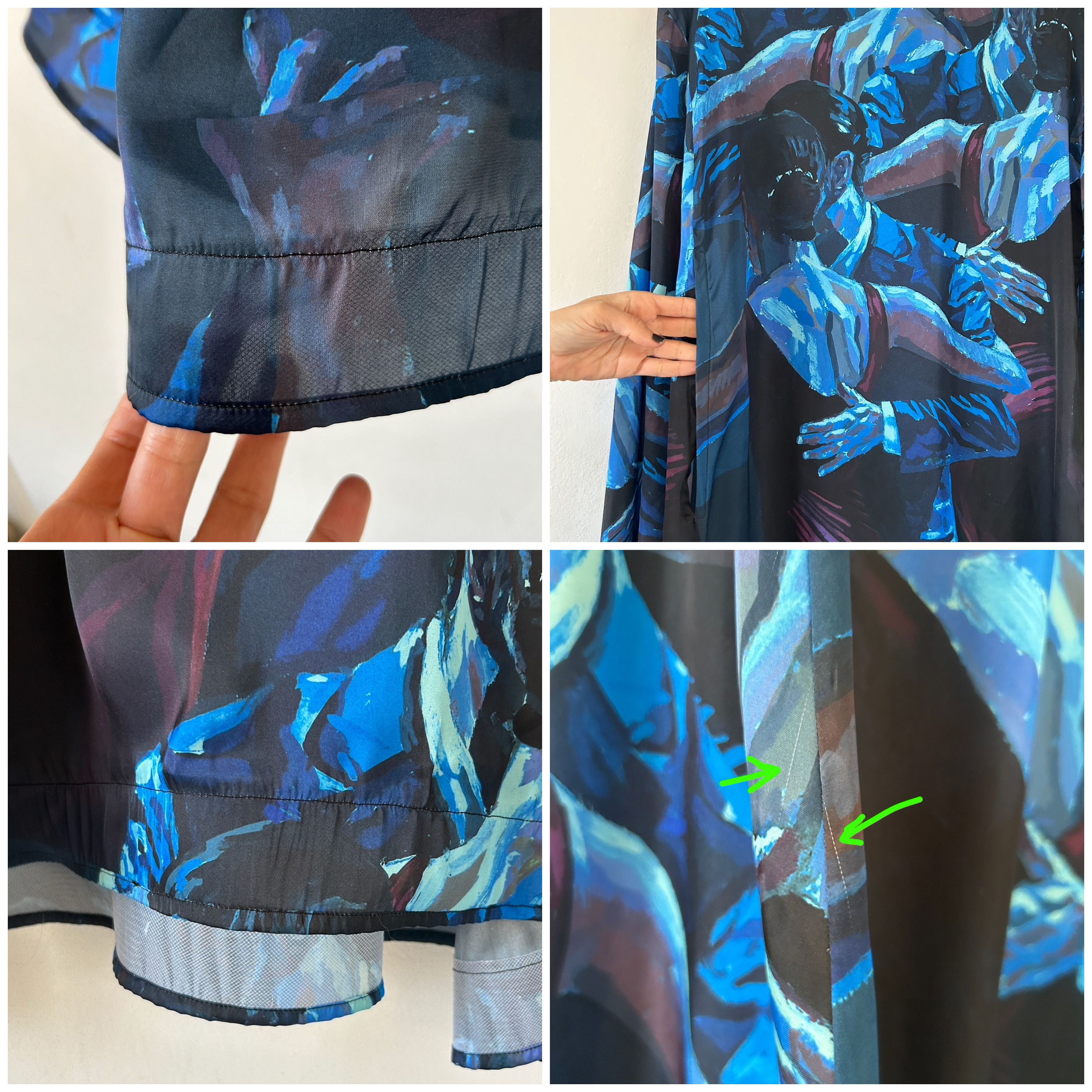Designer × Handmade Designer handmade couple dance print cocktail cape dress Size ONE SIZE - 9 Thumbnail