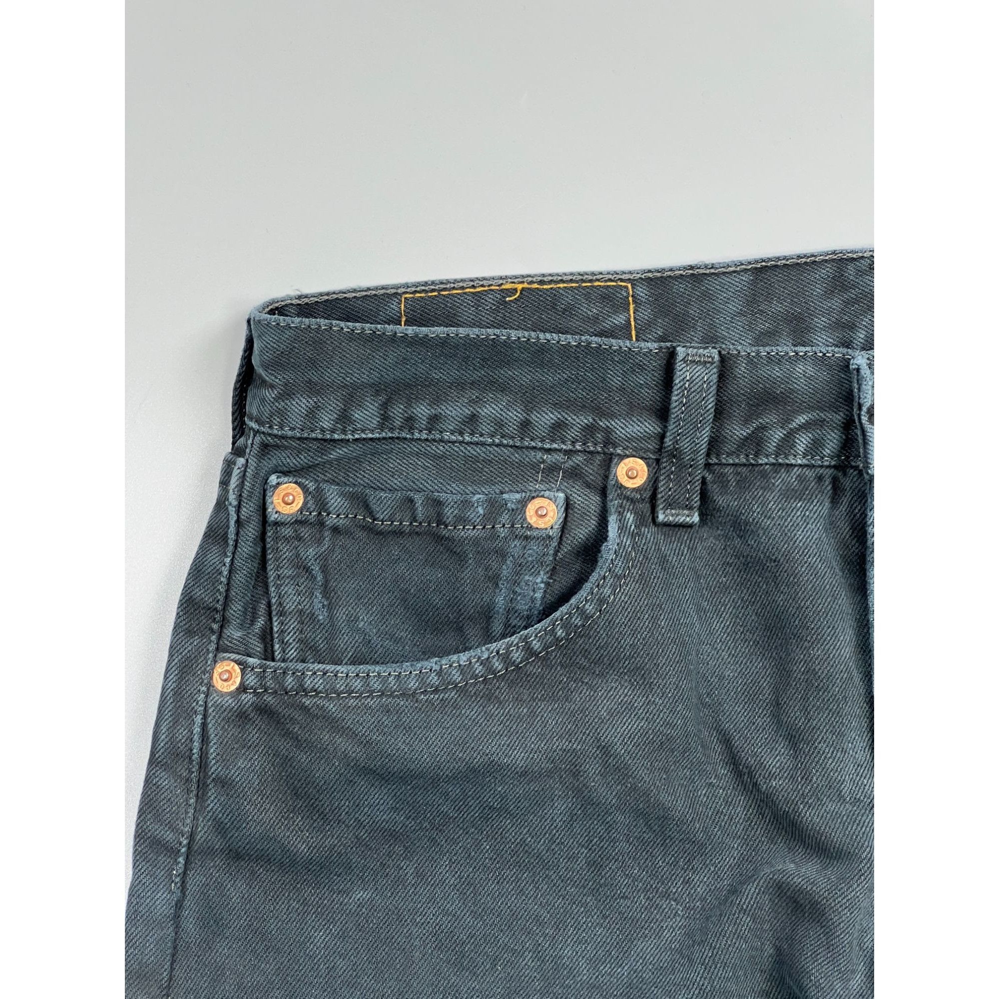 Levi's Levi’s 501 Made In USA Black Denim Jeans Pants (Y0937) Size US 32 / EU 48 - 3 Thumbnail