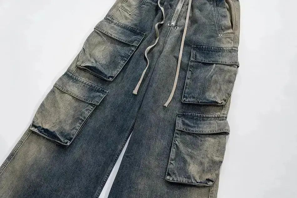 Japanese Brand Jeans with ribbons and pockets style Harajuku y2k Size US 32 / EU 48 - 6 Thumbnail
