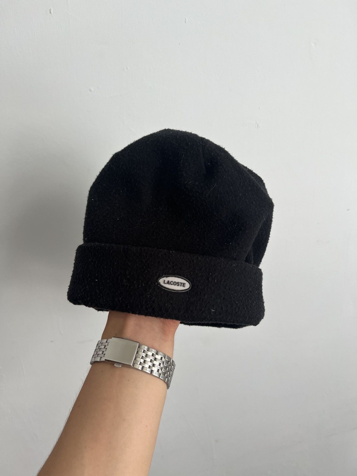 Lacoste Vintage Lacoste fleece hat Size ONE SIZE - 1 Thumbnail