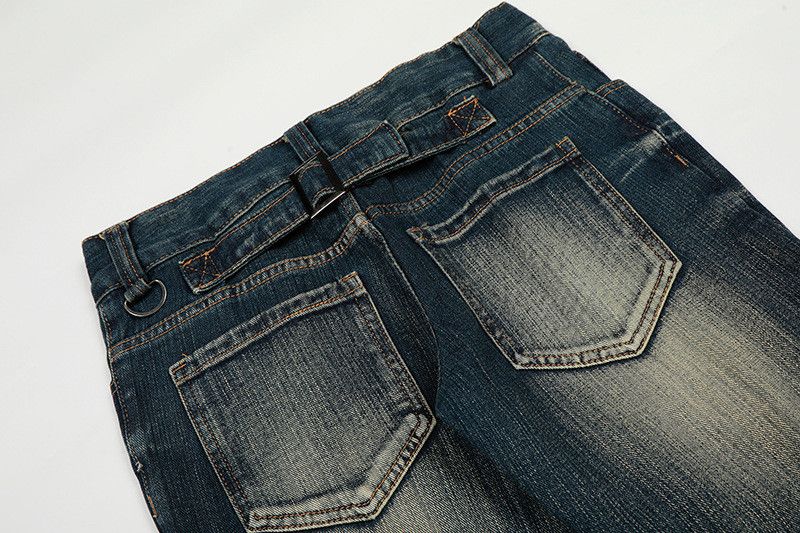 Vintage American Retro Distressed Washed Flared Jeans Size US 32 / EU 48 - 5 Thumbnail