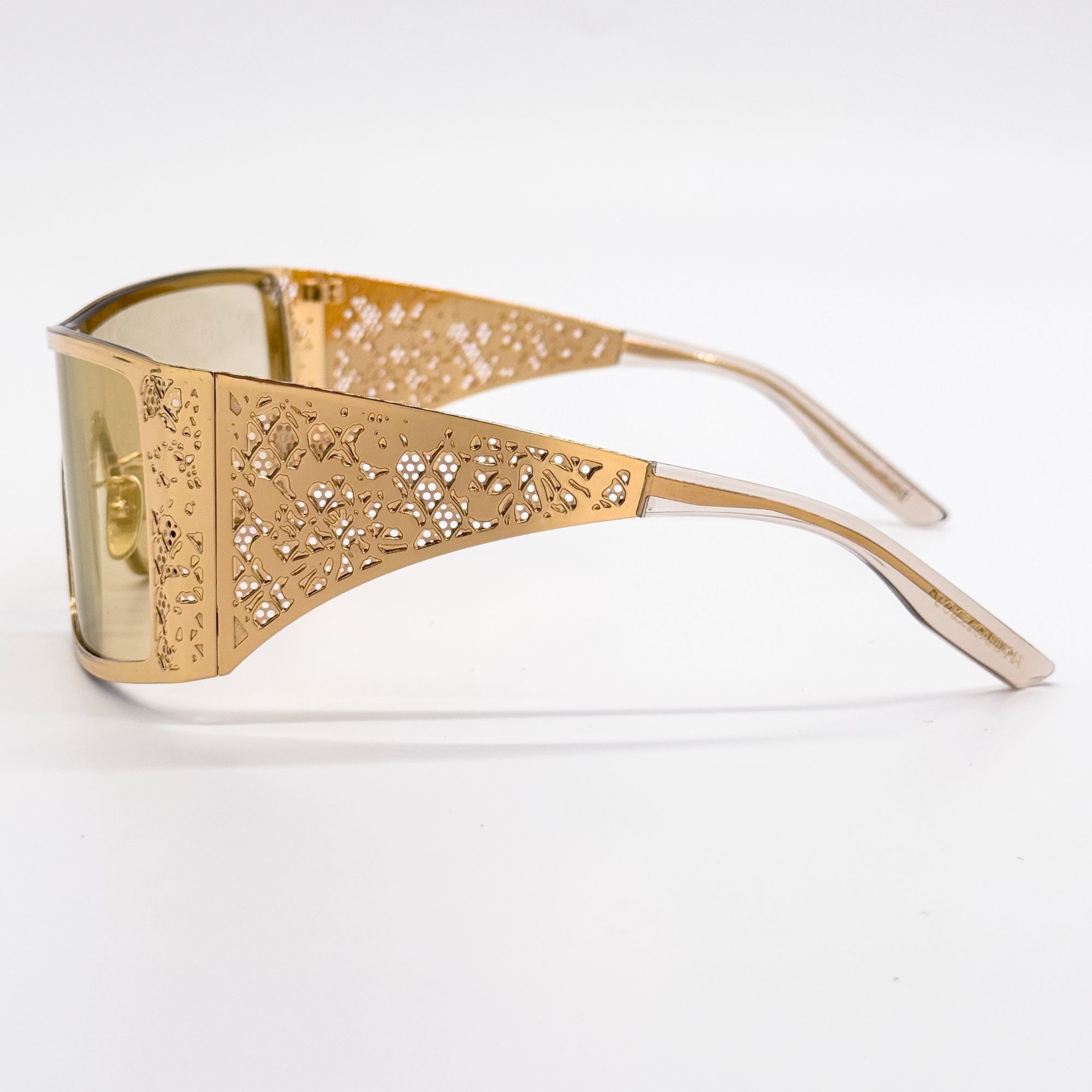 Dolce & Gabbana NEW DG2317 02/71 DOLCE&GABBANA GOLD SHIELD WOMEN SUNGLASSES Size ONE SIZE - 6 Thumbnail