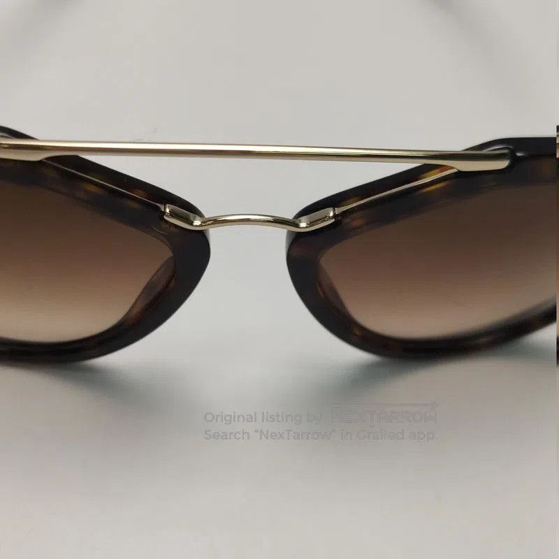 Prada Prada Logo Frame Tortoiseshell Sunglasses. Size ONE SIZE - 7 Thumbnail