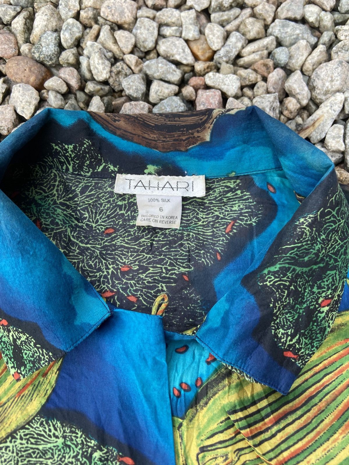 Elie Tahari Vintage TAHARI silk tropical fish in ocean all over print Size US L / EU 52-54 / 3 - 3 Thumbnail