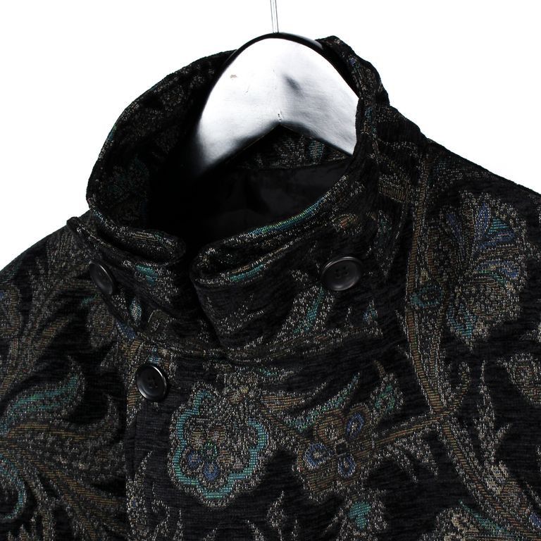 Yohji Yamamoto Yohji Yamamoto Pour Homme Ink dyed Gobelin Stand Collar Coat Size US S / EU 44-46 / 1 - 10 Thumbnail