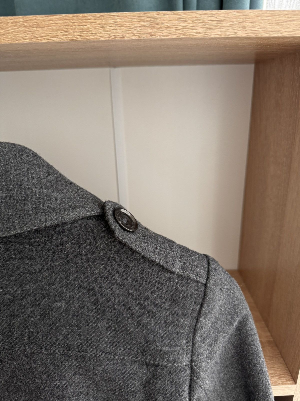 Burberry × Vintage Vintage Burberry Brit Luxury W’ Wool Grey Blend Peacoat Size S / US 4 / IT 40 - 11 Thumbnail