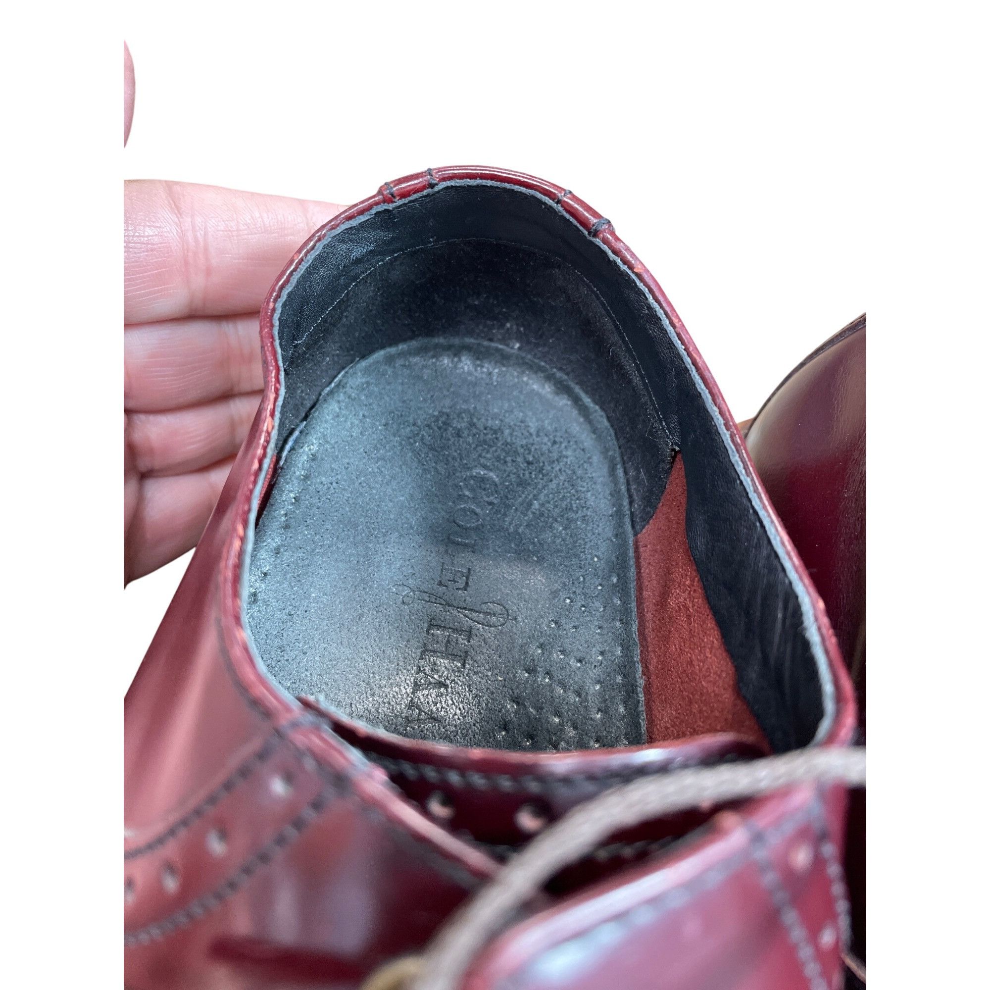 Cole Haan Cole Haan Mens Burgandy leather oxford Dress shoes size 9.5M Size US 9.5 / EU 42-43 - 9 Thumbnail