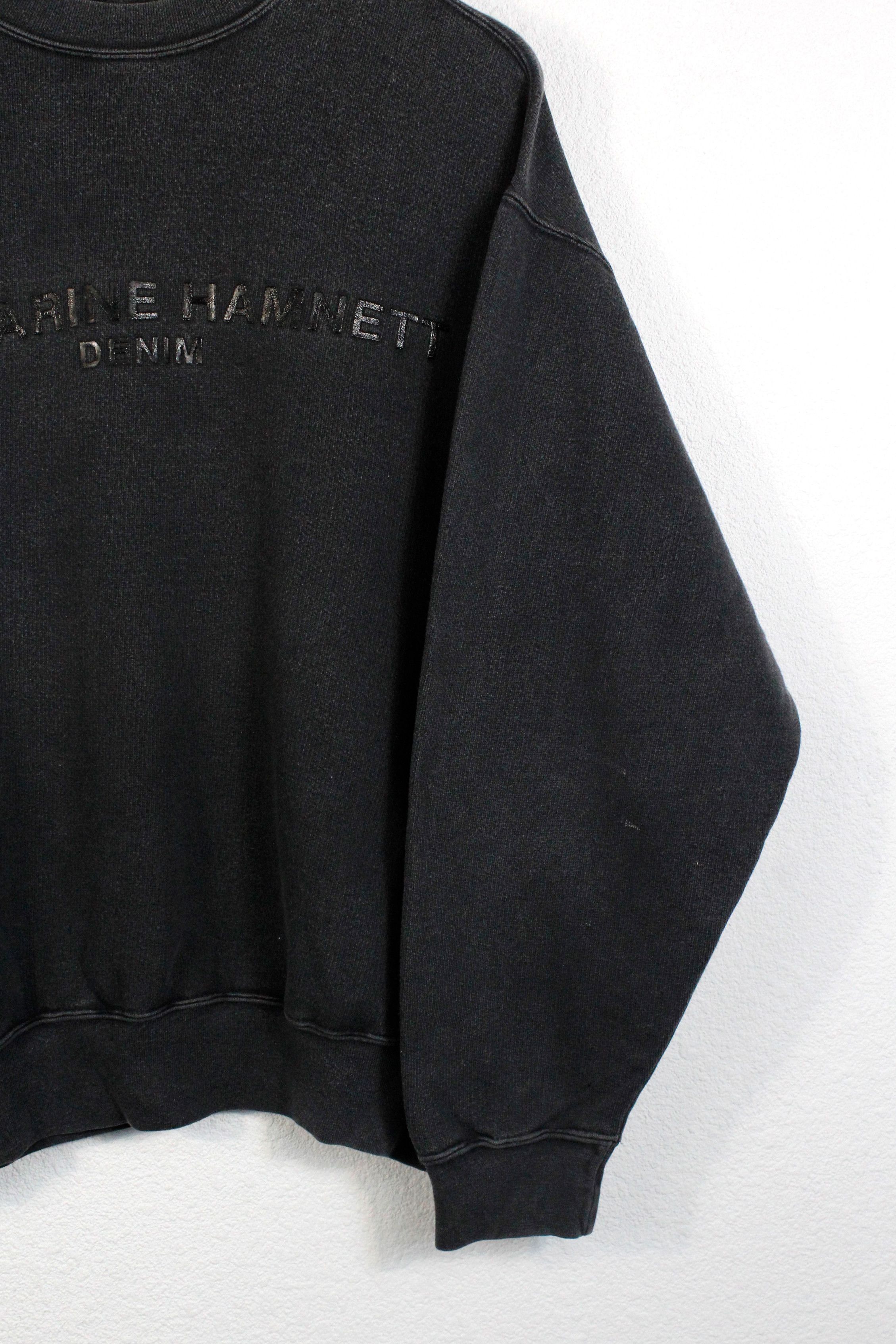 Katharine Hamnett London Katharine Hamnett Logo Washed Black Oversize Sweatshirt Size US S / EU 44-46 / 1 - 5 Thumbnail