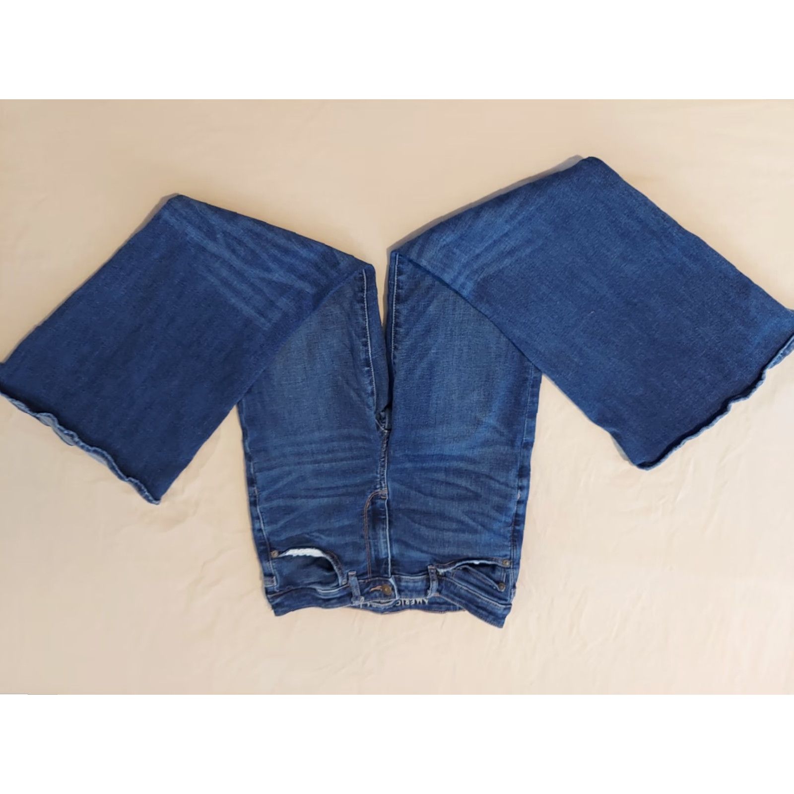American Eagle Outfitters Womens American Eagle Outfitters Jeans 8 Short Denim Cotton Flared Blue Size 30" / US 8 / IT 44 - 4 Thumbnail