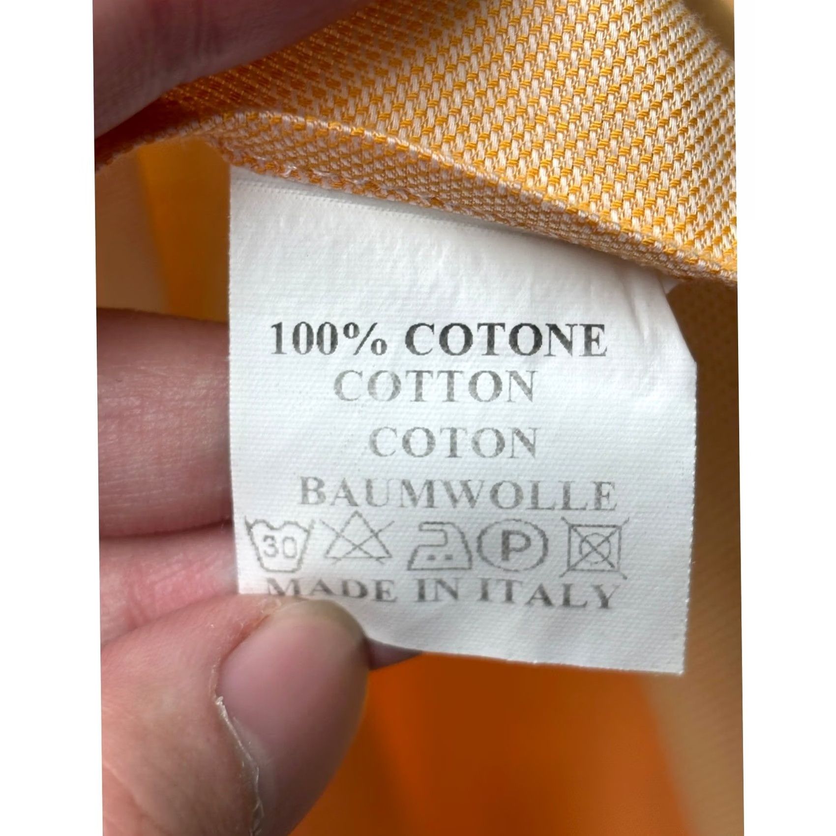 Vintage Brandolini Peach Formal Dress Shirt - XL - French Cuff - Cotton Size 46R - 5 Thumbnail