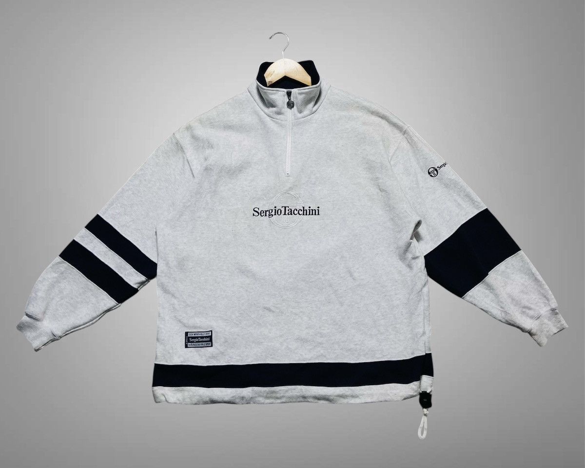 Sergio Tacchini Vintage Sergio Tacchini Half Zipper Seeatshirt Size US L / EU 52-54 / 3 - 3 Thumbnail